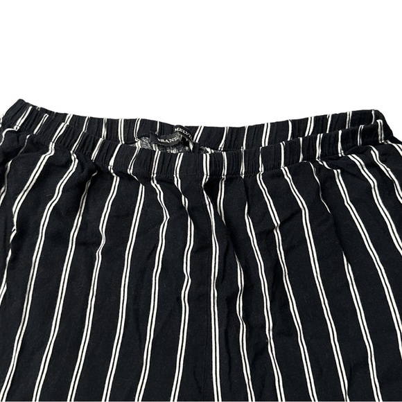BRANDY MELVILLE women's 100% viscose lightweight navy/white striped pants, O/S. - Picture 3 of 3